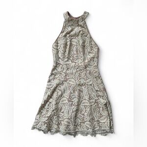 Dress The Population Lace high neck Dress